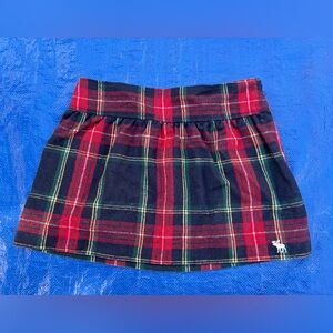 NWT Abercrombie & Fitch Red, Navy, Green Mini Plaid Skirt 6
